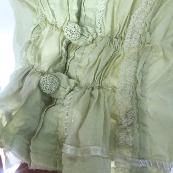 Free People Vintage Faded Green Lace Tank Cami - Picture 4 of 9